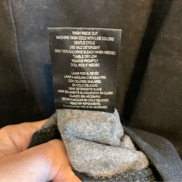 32 Degrees Heat Black Velvety Long Sleeve Pullover Crew Neck Sweatshirt - Picture 6 of 8